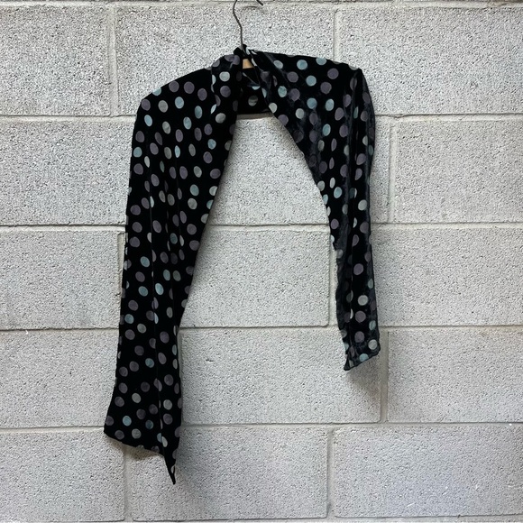 Accessories - Velour Polka Dot Scarf